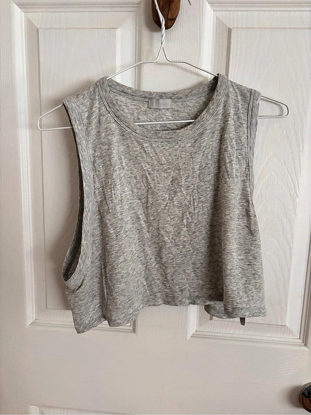 SKIMS Boyfriend Crop Tank Gray Sleeveless Size Small